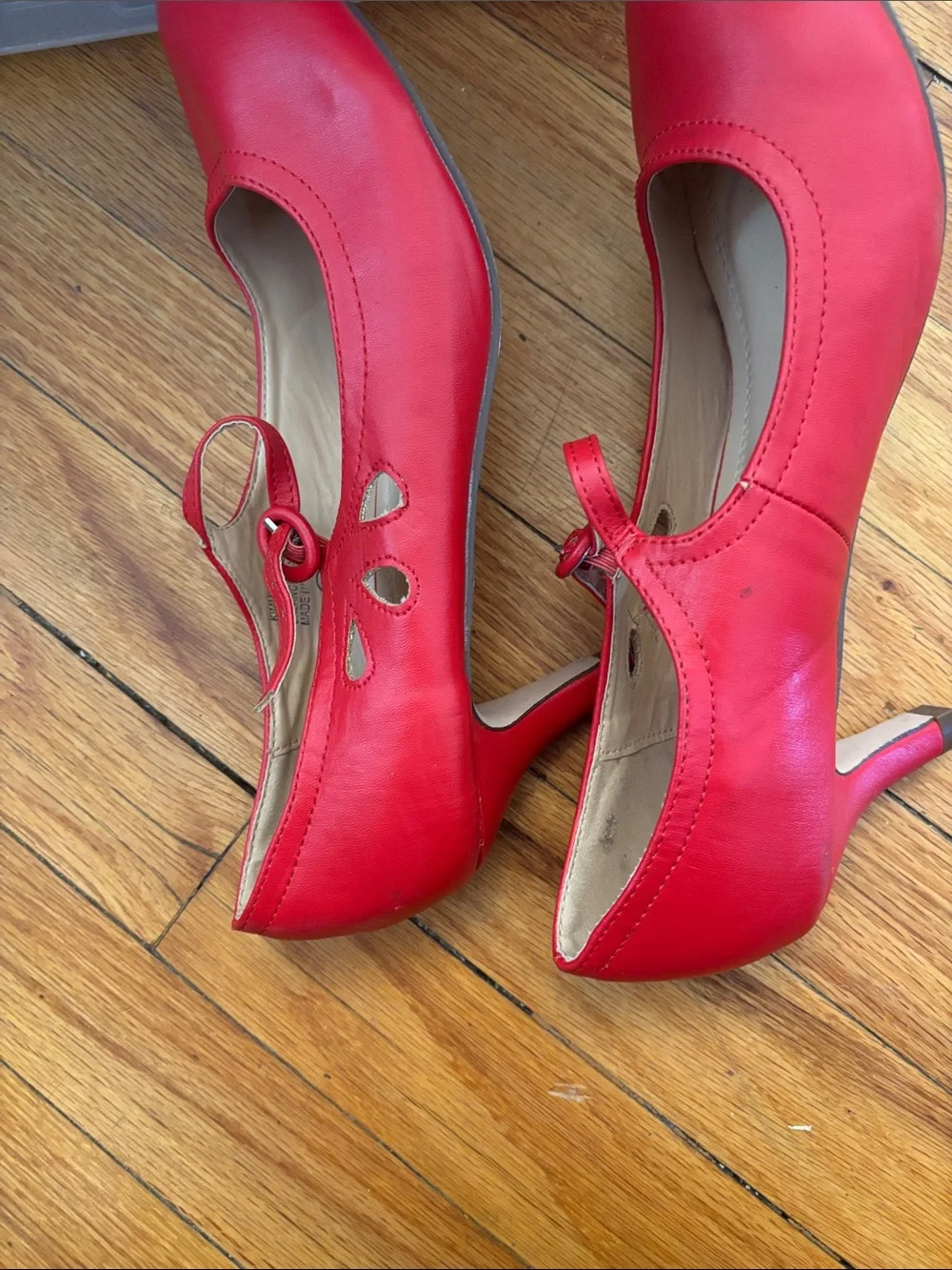 Chase + Chloe Bright Red Girls' Mary Jane Ballet Flats